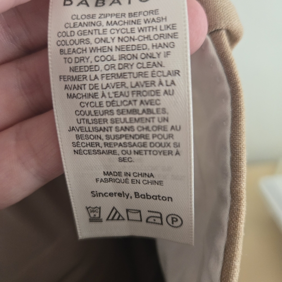 NWT Babaton Bader Wide-Leg Cargo Trousers in Camel Brown - Picture 11 of 11